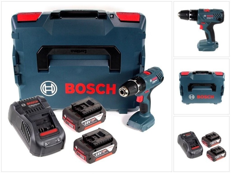 Bosch GSB 18V-21 Schlagbohrschrauber 18V 55Nm + 2x Akku 5,0Ah + Lader +  L-Boxx
