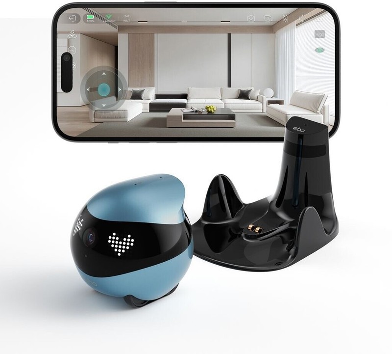 ENABOT EBO Air 2 Intelligenter Begleitroboter (Jay Blue) Haustier - Blau